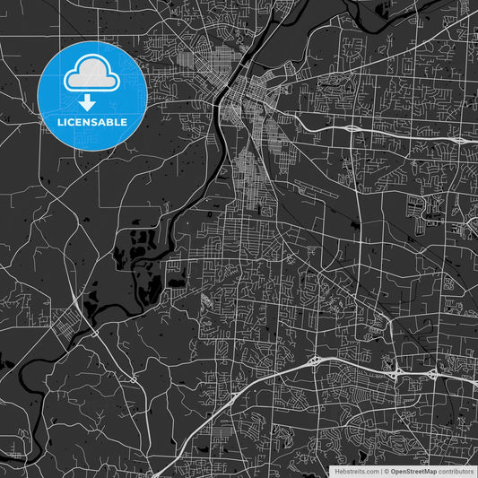 Fairfield, Ohio - Area Map - Dark