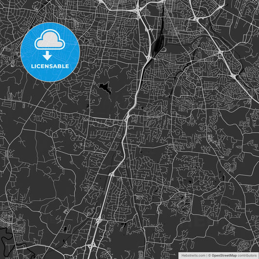 Brentwood, Tennessee - Area Map - Dark