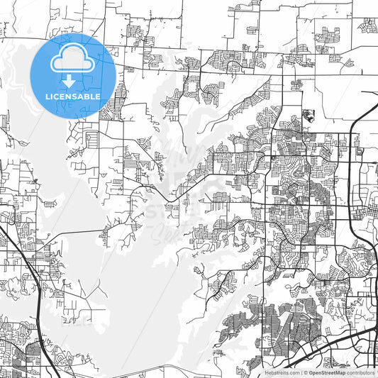 Little Elm, Texas - Area Map - Light