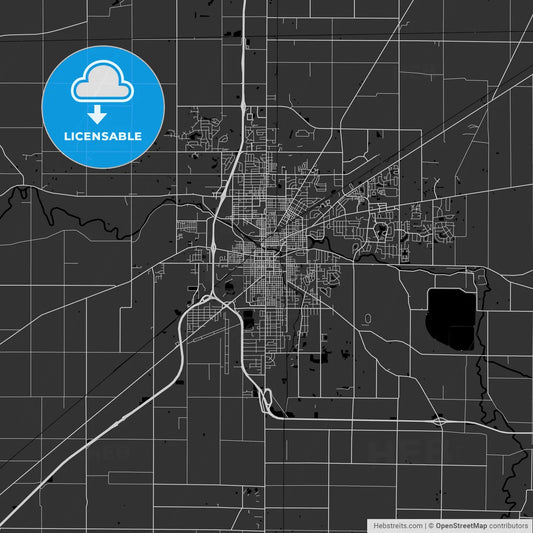 Findlay, Ohio - Area Map - Dark
