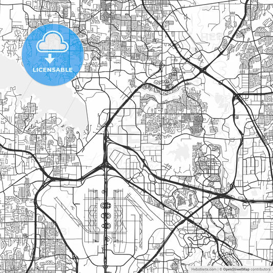 Coppell, Texas - Area Map - Light