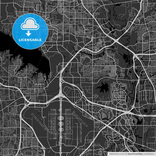 Coppell, Texas - Area Map - Dark