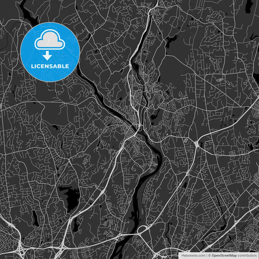 Shelton, Connecticut - Area Map - Dark