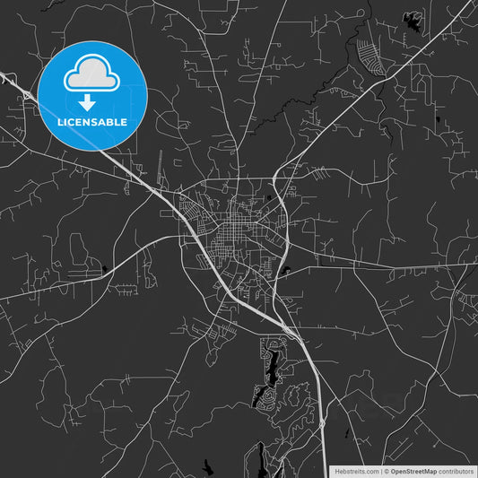 Huntsville, Texas - Area Map - Dark