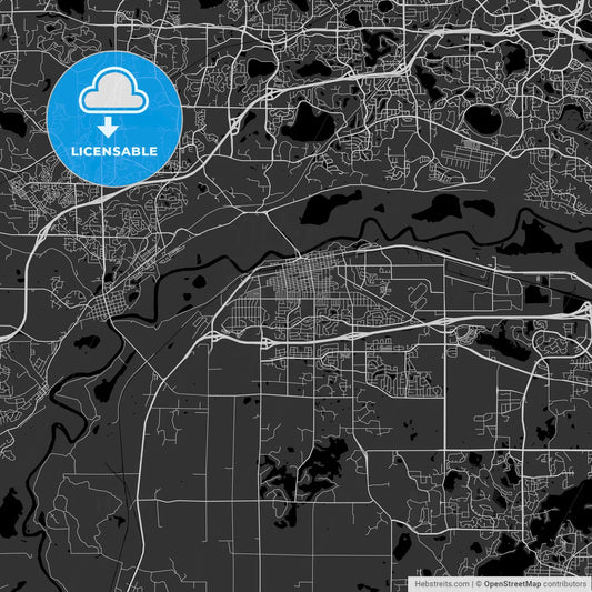 Shakopee, Minnesota - Area Map - Dark