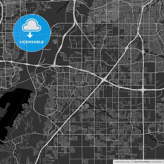 Duncanville, Texas - Area Map - Dark