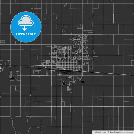Clovis, New Mexico - Area Map - Dark