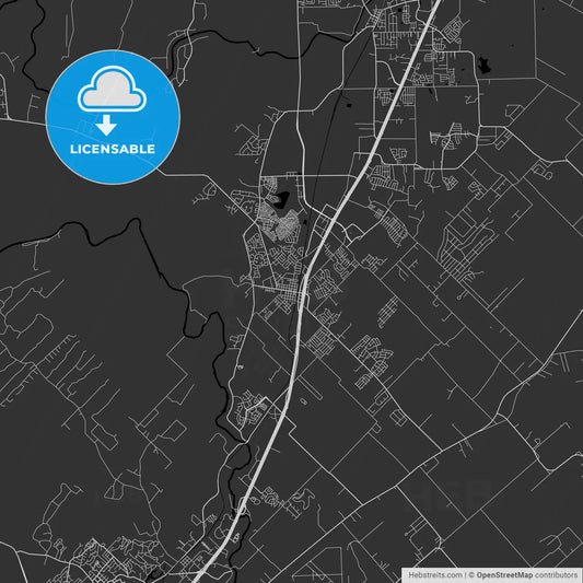 Kyle, Texas - Area Map - Dark