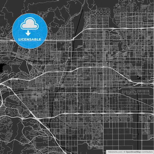 Montclair, California - Area Map - Dark