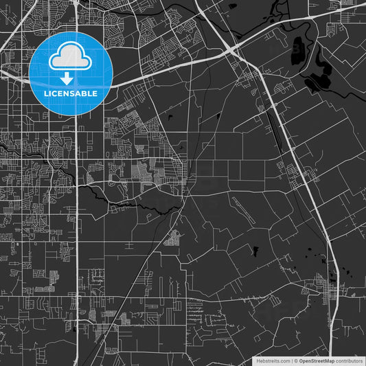 Lancaster, Texas - Area Map - Dark