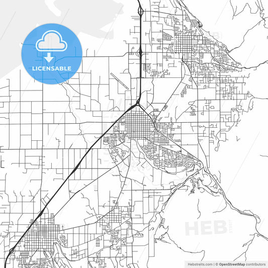 Spanish Fork, Utah - Area Map - Light