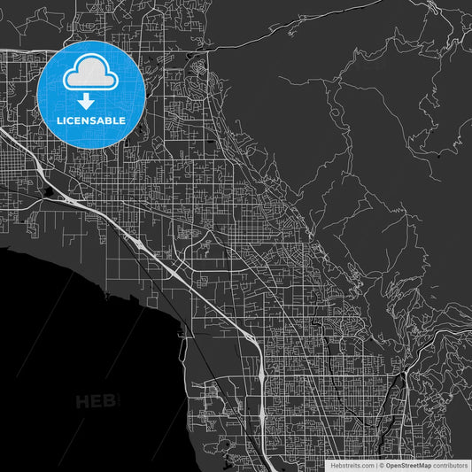 Pleasant Grove, Utah - Area Map - Dark