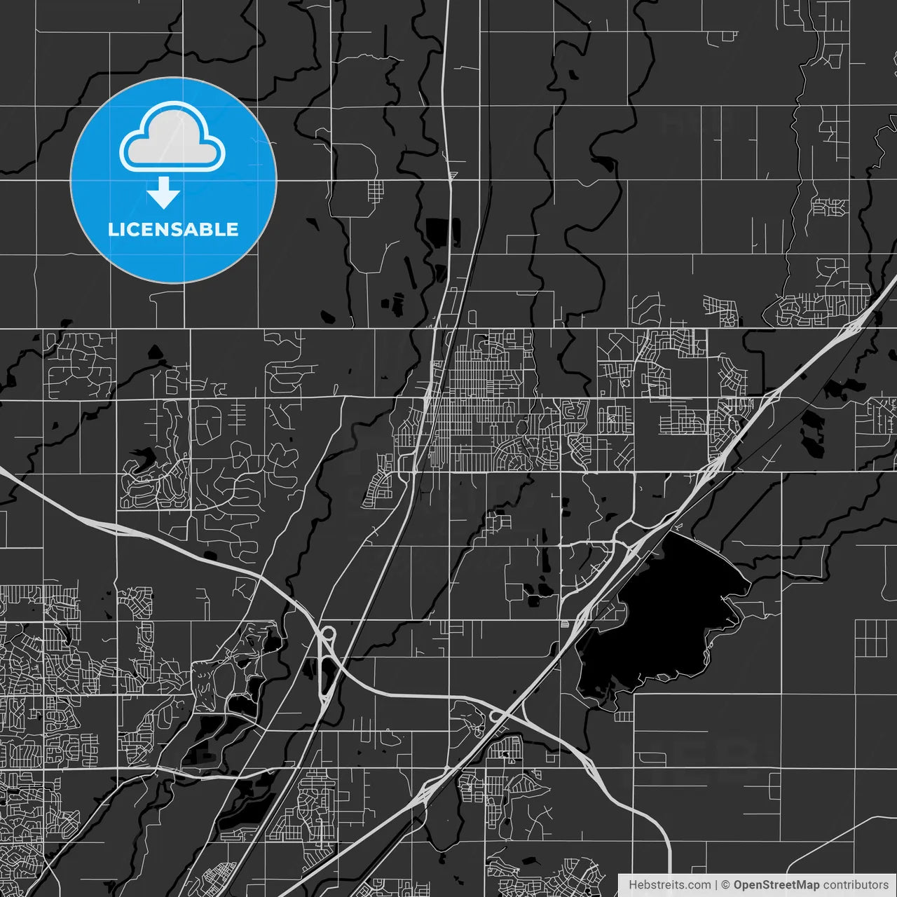 Brighton, Colorado - Area Map - Dark