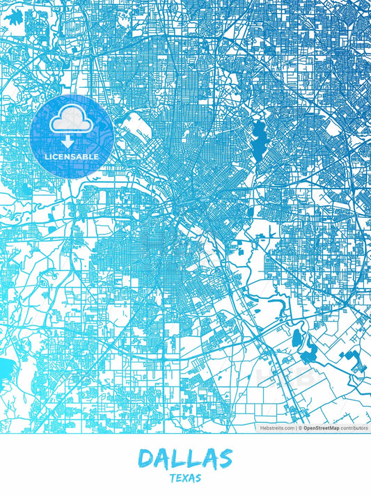 Dallas, Texas - Map Poster Design