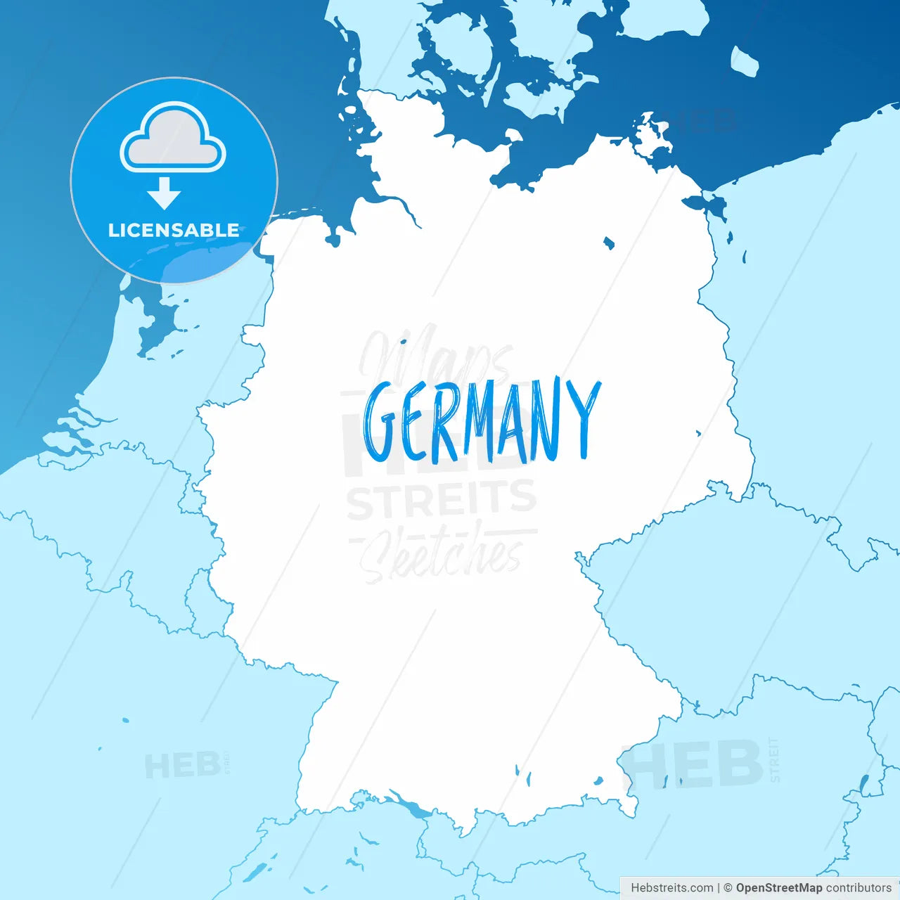 Germany Vector Map