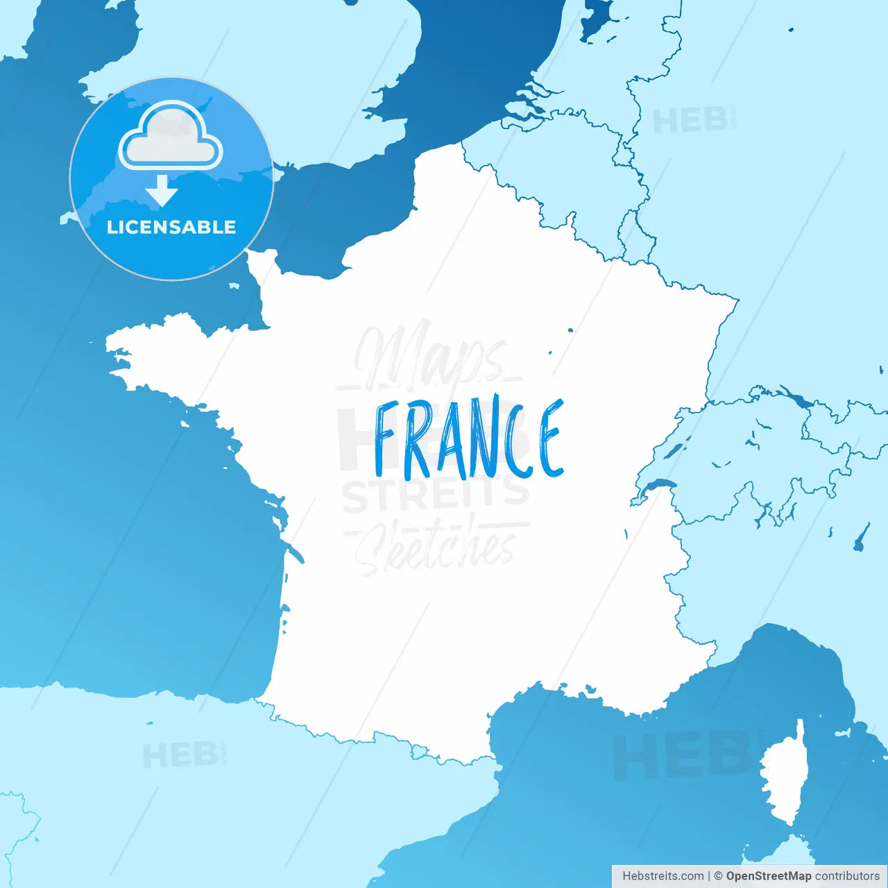 France Vector Map