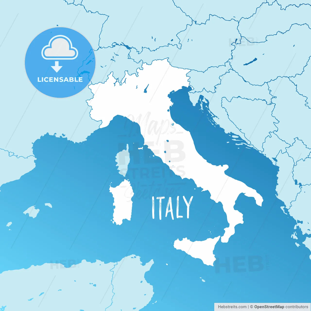 Italy Vector Map