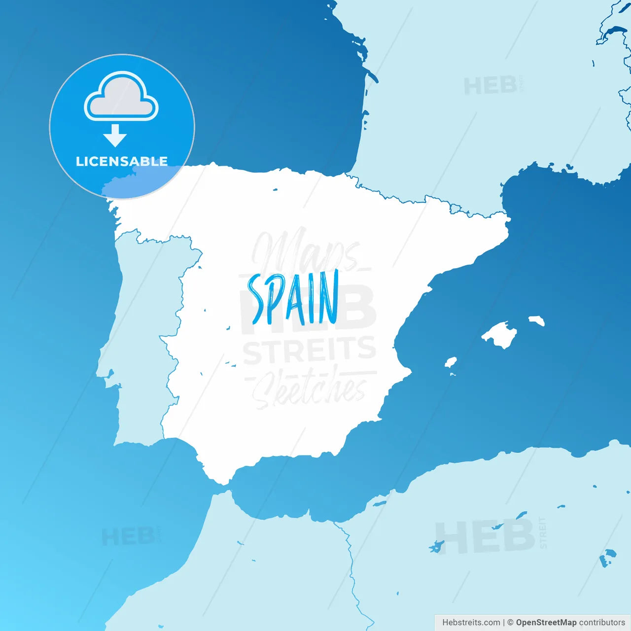 Spain Vector Map