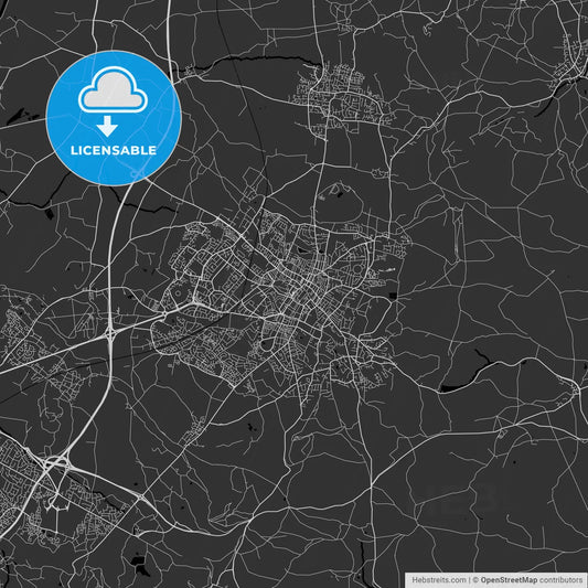 Cheltenham, England, UK - Area Map - Dark