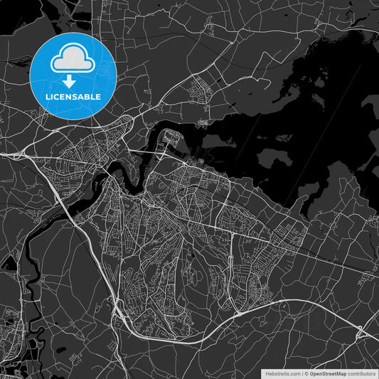 Gillingham, England, UK - Area Map - Dark