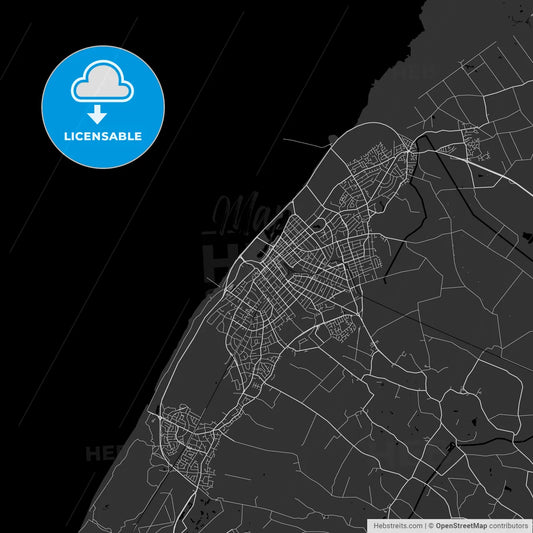 Southport, England, UK - Area Map - Dark