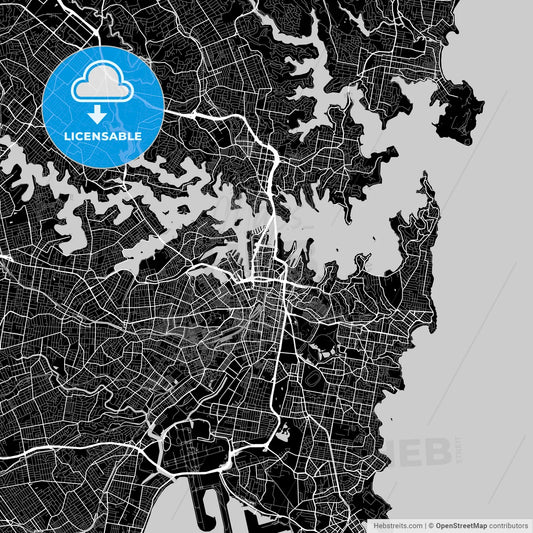 Area map of Sydney, Australia
