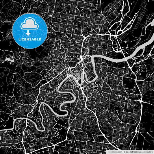 Area map of Brisbane, Australia