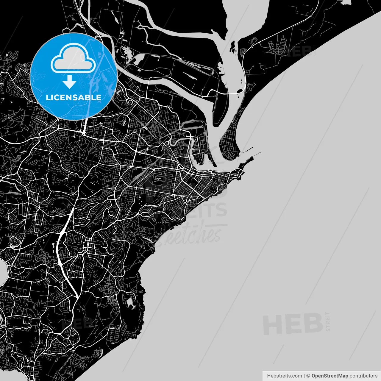 Area map of Newcastle, Australia