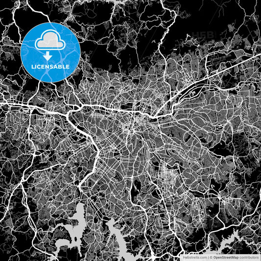 Area map of São Paulo, Brazil