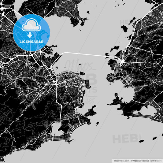 Area map of Rio de Janeiro, Brazil