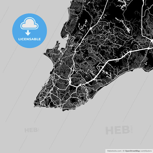 Area map of Salvador, Brazil