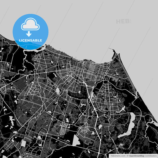 Area map of Fortaleza, Brazil