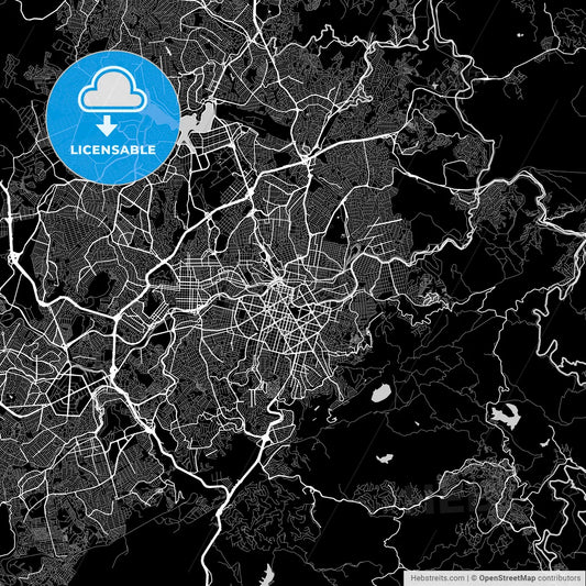 Area map of Belo Horizonte, Brazil
