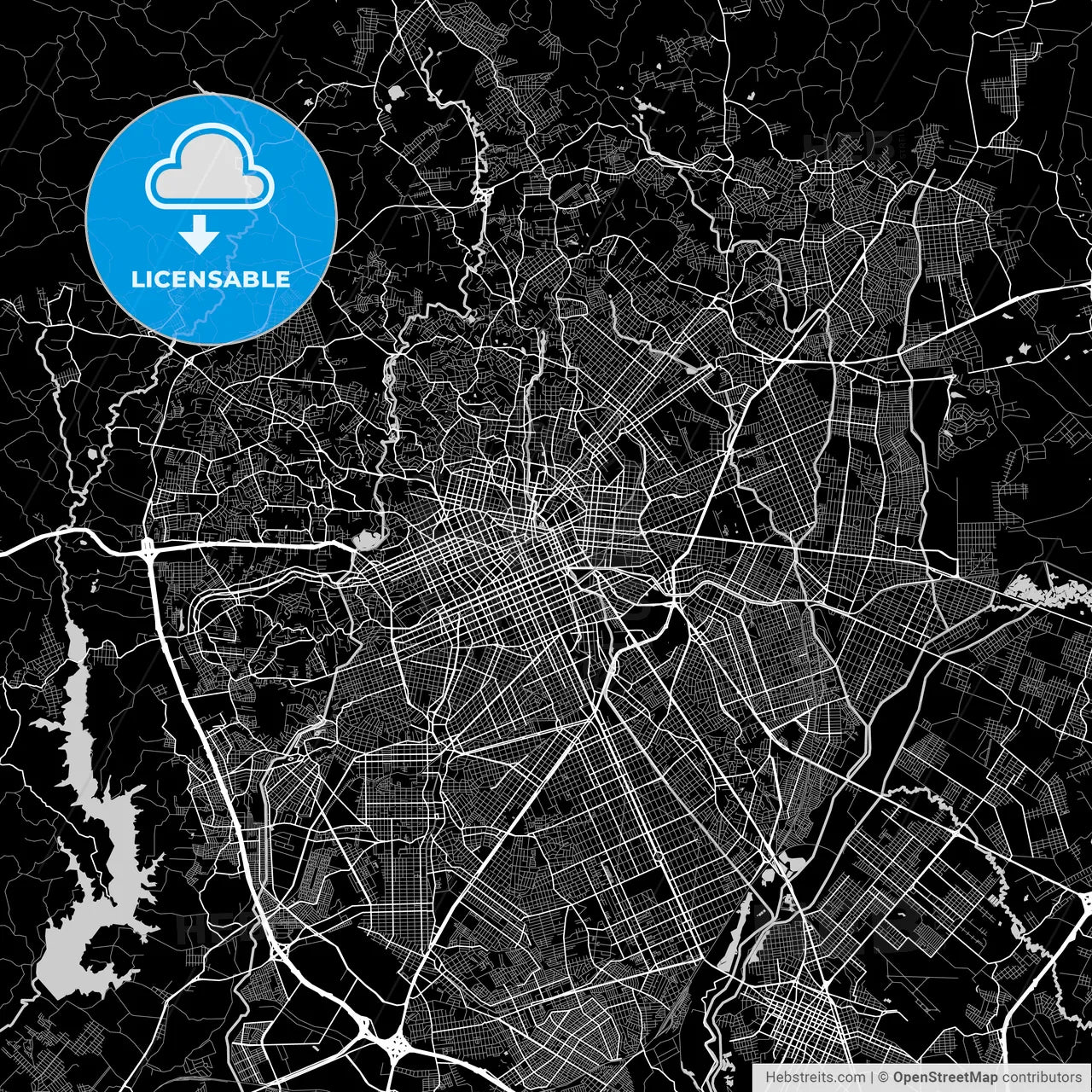 Area map of Curitiba, Brazil