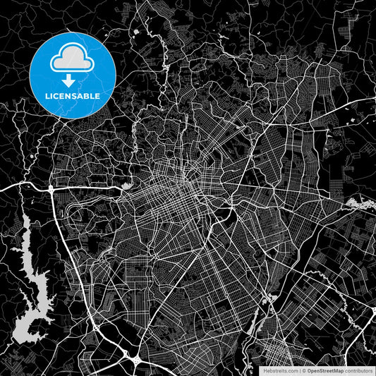 Area map of Curitiba, Brazil