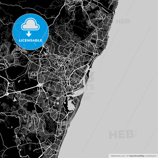 Area map of Recife, Brazil
