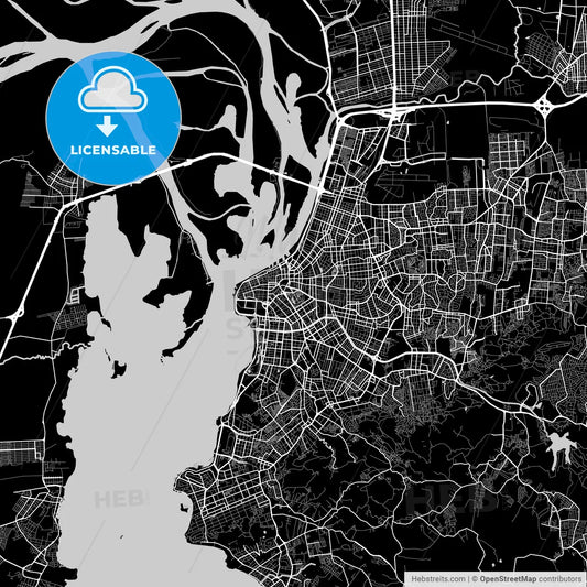 Area map of Porto Alegre, Brazil