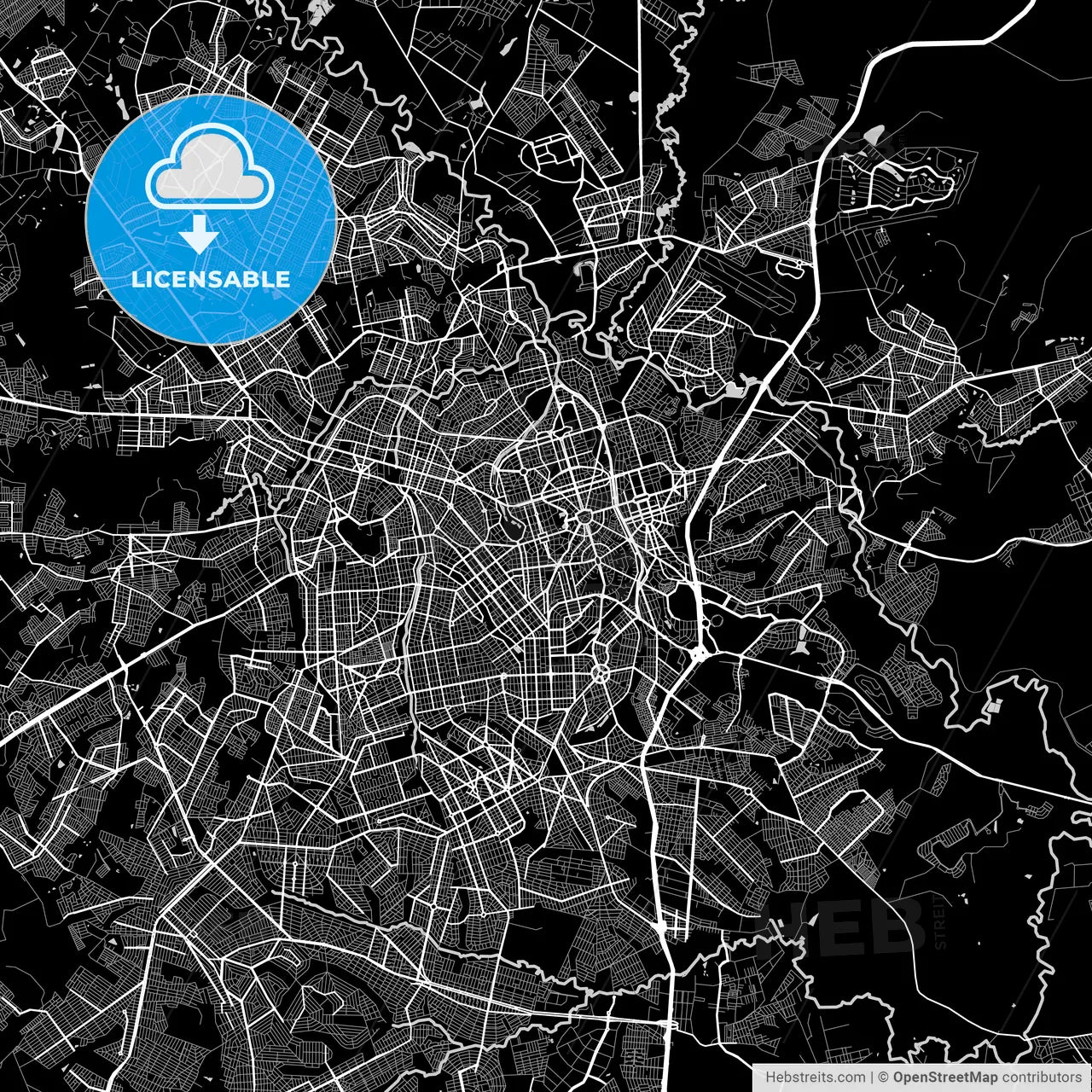 Area map of Goiânia, Brazil