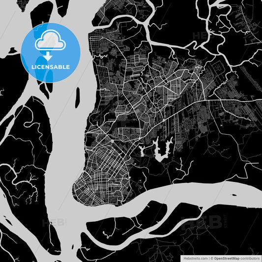 Area map of Belém, Brazil