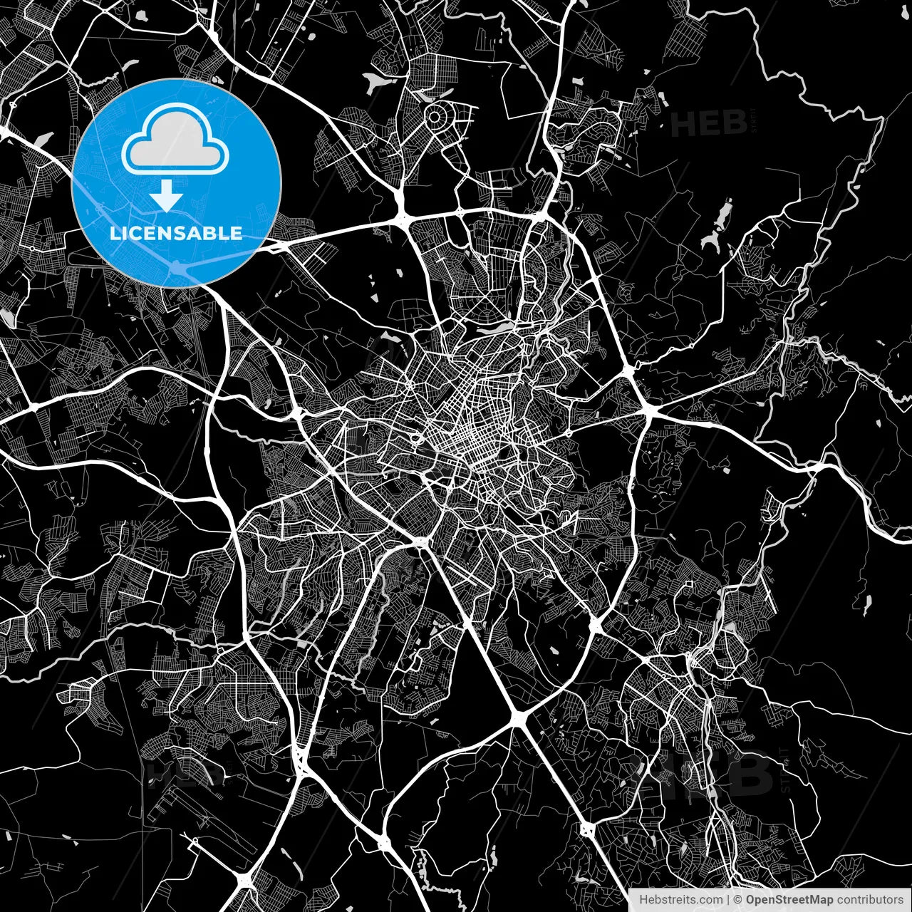 Area map of Campinas, Brazil