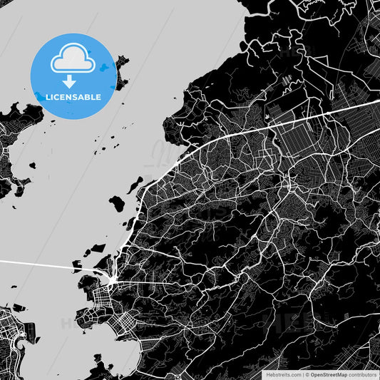 Area map of São Gonçalo, Brazil