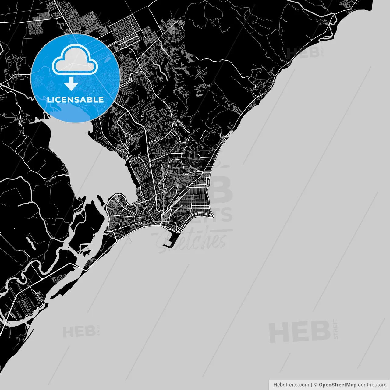 Area map of Maceió, Brazil