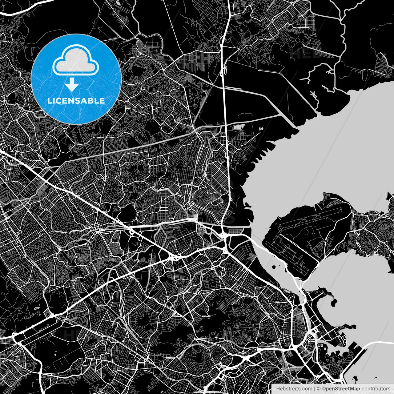 Area map of Duque de Caxias, Brazil