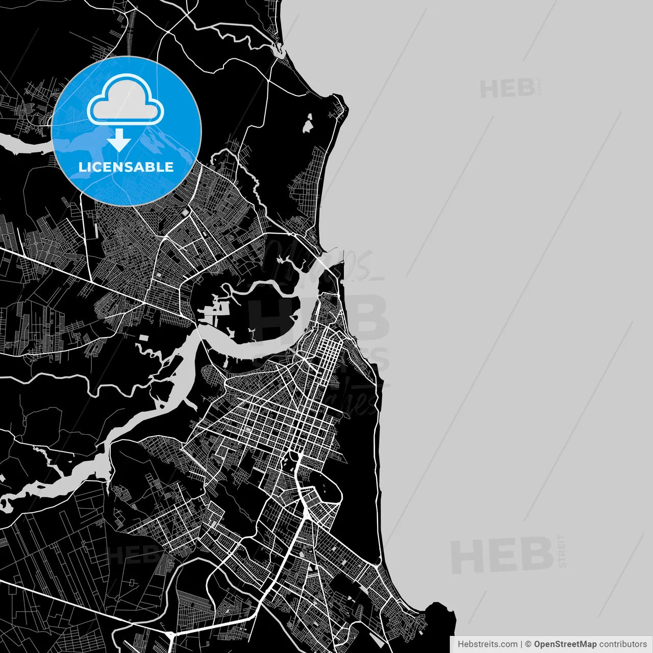 Area map of Natal, Brazil