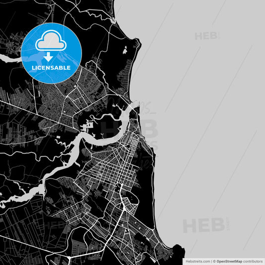 Area map of Natal, Brazil