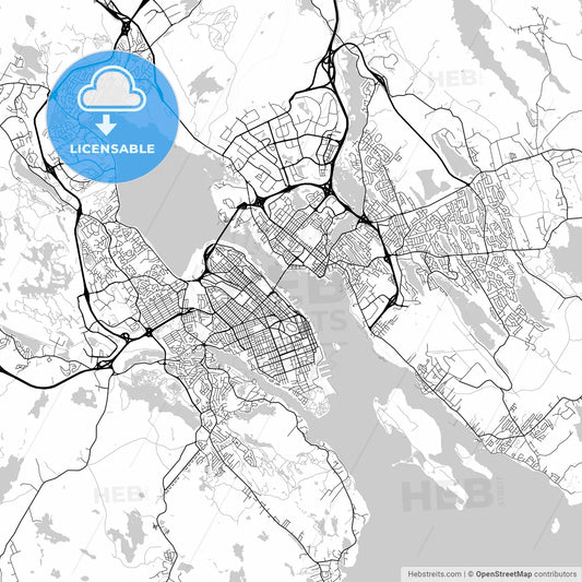 Halifax, Nova Scotia, Downtown City Map, Light