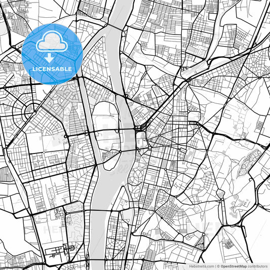 Downtown map of Cairo, Egypt