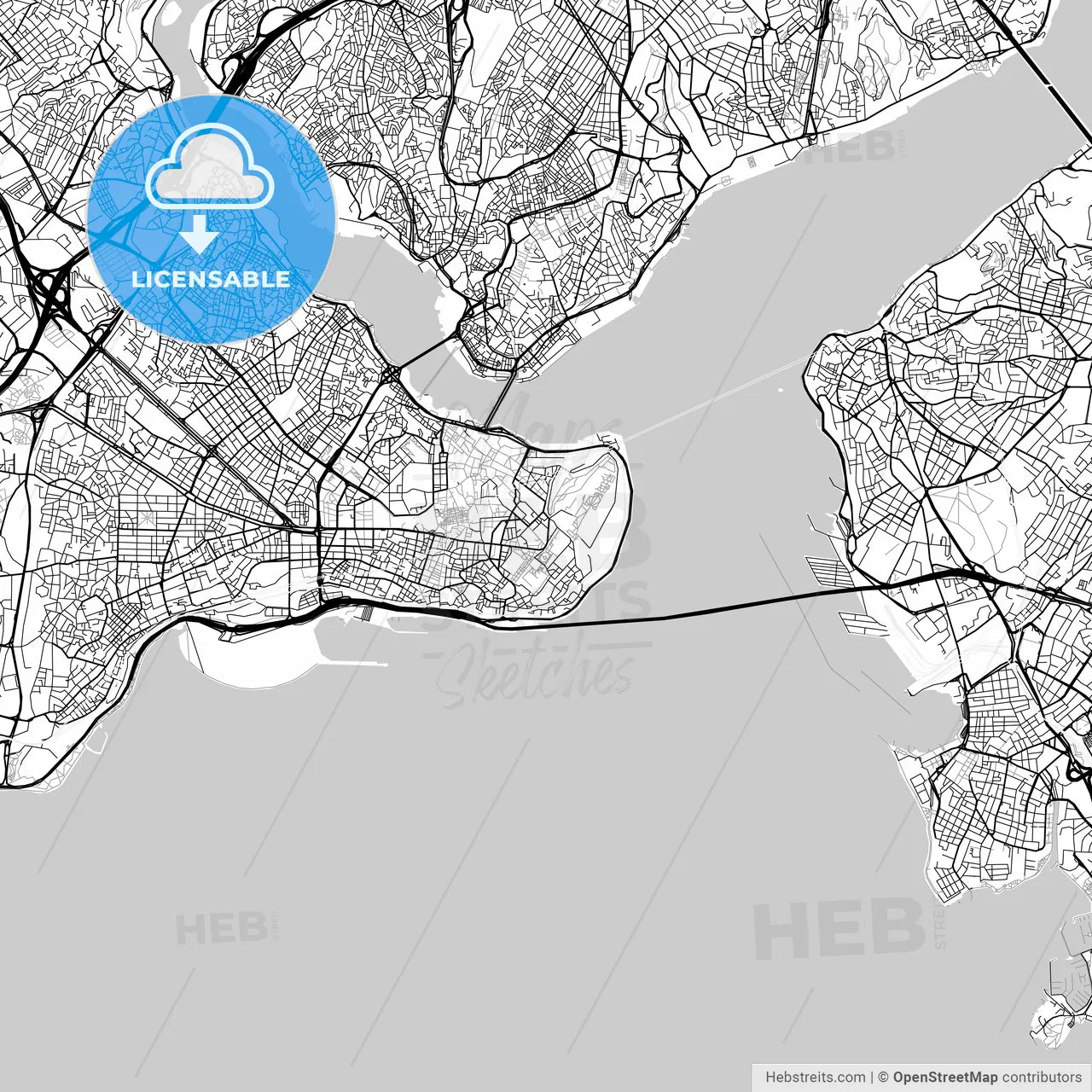 Map of Istanbul, Turkey