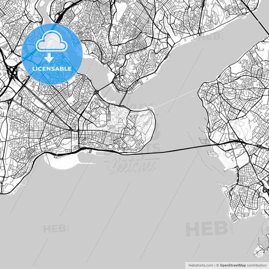 Map of Istanbul, Turkey