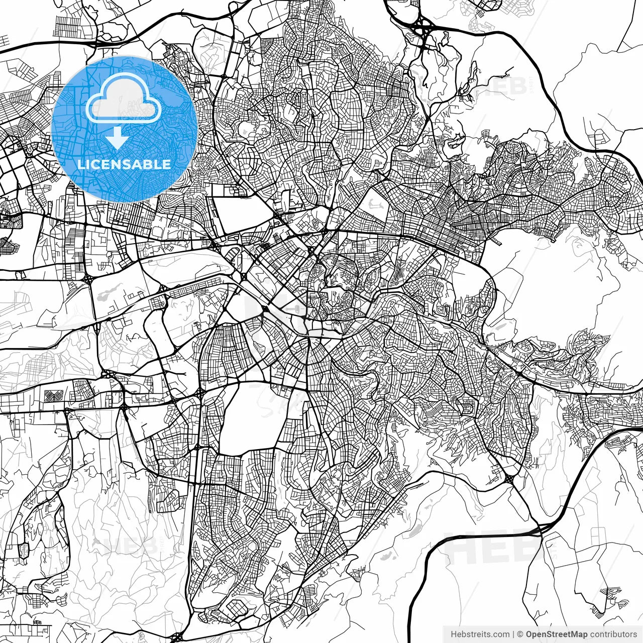 Map of Ankara, Turkey